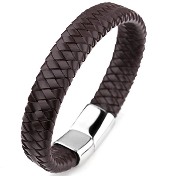 Other - New Stylish Men Braided Leather Bracelet Bangle